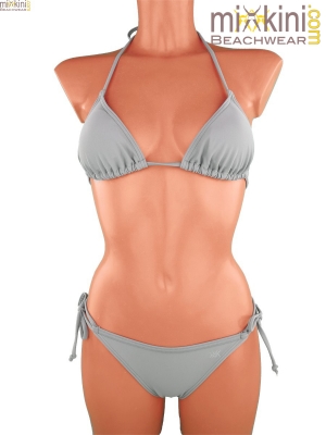 Bikini Triangel Set in silber-grau