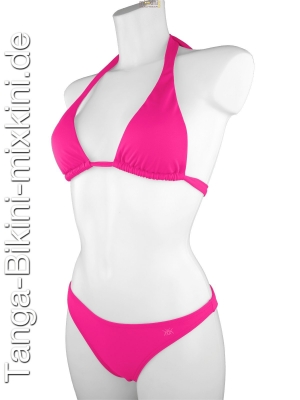 Bikini-Neckholder-Tanga-Set pink