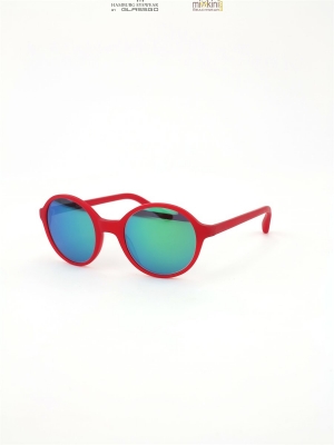 NEUE Sonnenbrille rot mit verspiegelten Glsern aus hochwertigen Kunststoff, die Sonnenbrille zu roten Bikinis