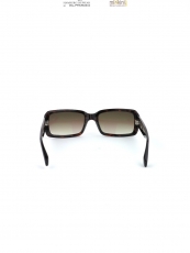 breite Sonnenbrille in braun, Modell DOMENICA