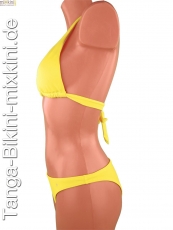schnes gelbes Bikini-Set mit Neckholder und Bikini Slip