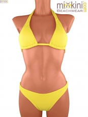 schnes gelbes Bikini-Set mit Neckholder und Bikini Slip