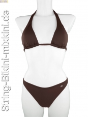Bikini-String-Neckholder-Set dunkelbraun